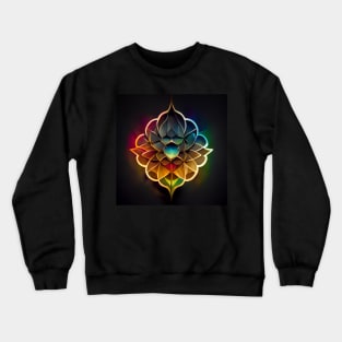 Rainbow lotus flower mandala Crewneck Sweatshirt